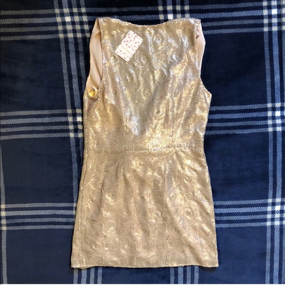 Free People Rose Gold Sequin Paris Rock Mini Dress - Picture 3 of 6